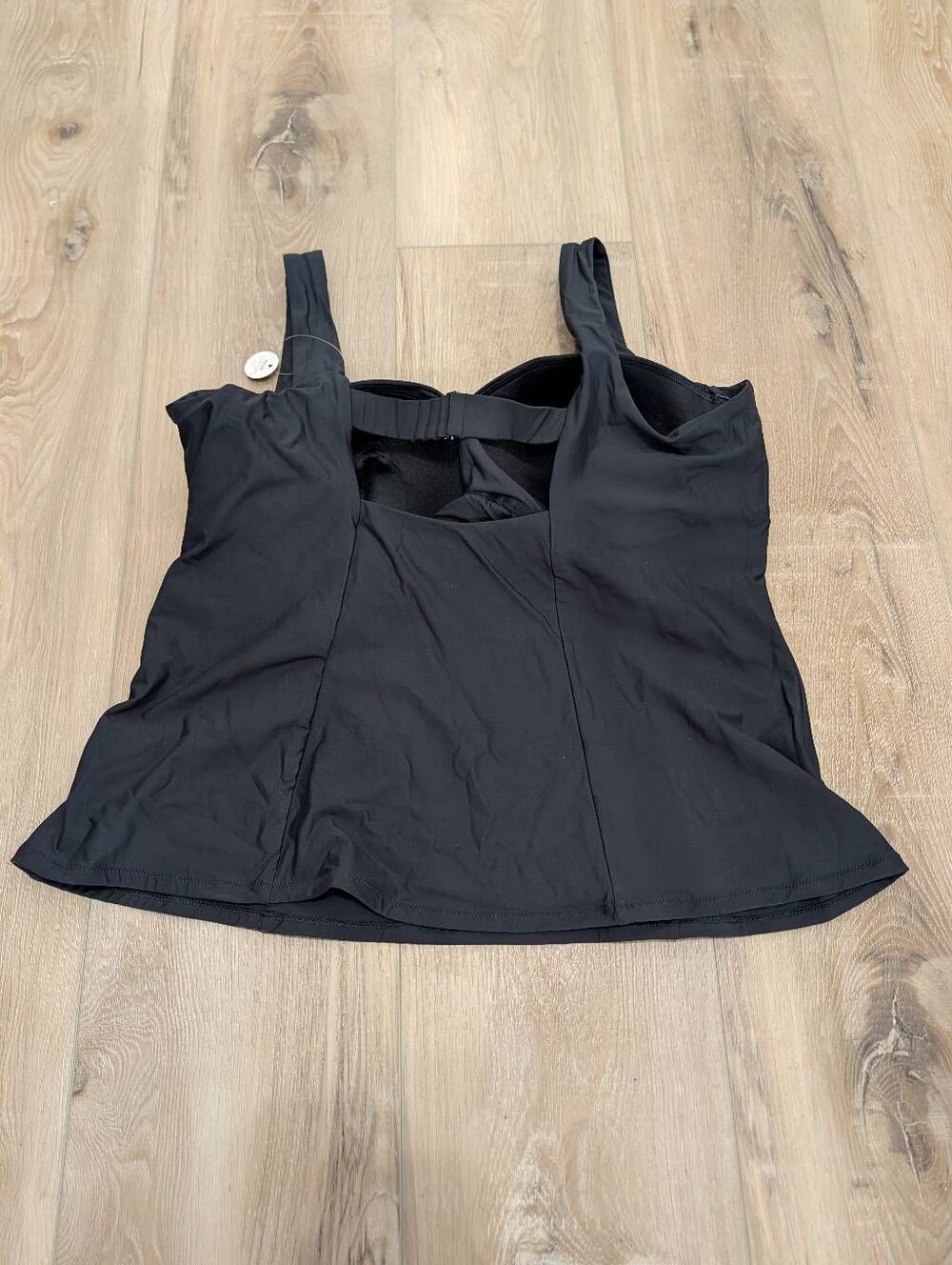 CALIA Power Sculpt Tankini Swimsuit Top 3X Black High Support UPF 50+ NWT HTF - Picture 5 of 13